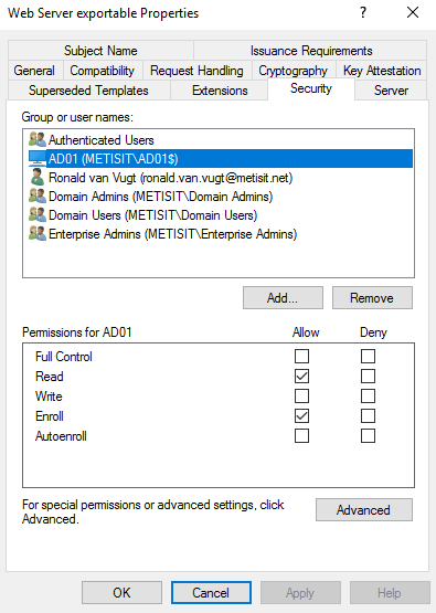 Figure 3 - permissions